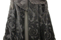 Thumbnail for Elegant Black Brocade Cape Coat Jacket