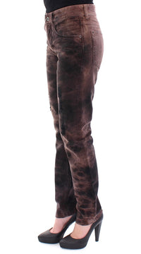 Thumbnail for Elegant Brown Cotton Trousers
