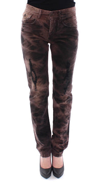 Thumbnail for Elegant Brown Cotton Trousers