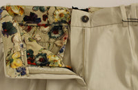 Thumbnail for Elegant Beige Regular Fit Cotton Pants