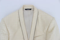 Thumbnail for Sophisticated Beige Polka Dotted Blazer & Vest