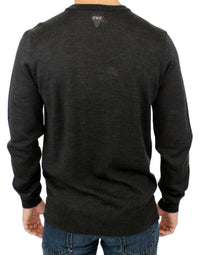 Thumbnail for Gray crewneck pullover sweater
