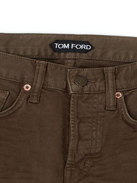 Thumbnail for Mud Brown Straight Fit Luxury Jeans