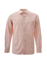 Thumbnail for Elegant Striped Pink Cotton Shirt for Men