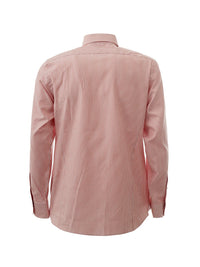 Thumbnail for Elegant Pink Striped Cotton Shirt for Men
