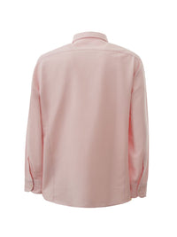 Thumbnail for Elegant Pink Long Sleeve Cotton Shirt