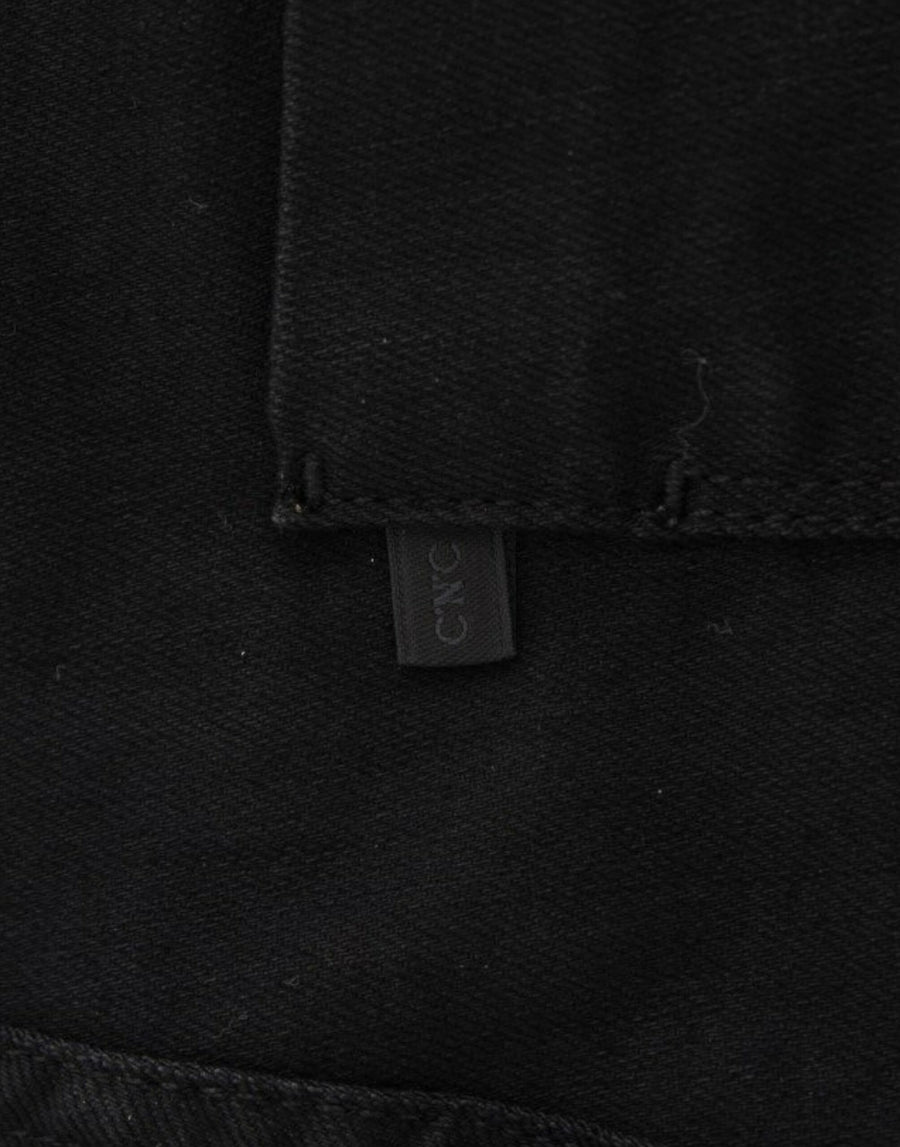 Black straight leg jeans