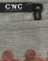 Thumbnail for Gray print capsleeve t-shirt