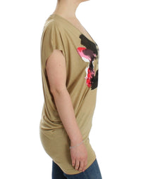 Thumbnail for Beige motive print t-shirt