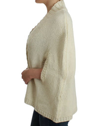 Thumbnail for White knitted cardigan