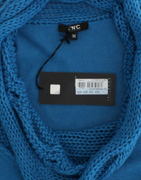 Thumbnail for Blue knitted scoopneck sweater