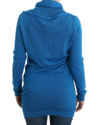 Thumbnail for Blue knitted scoopneck sweater