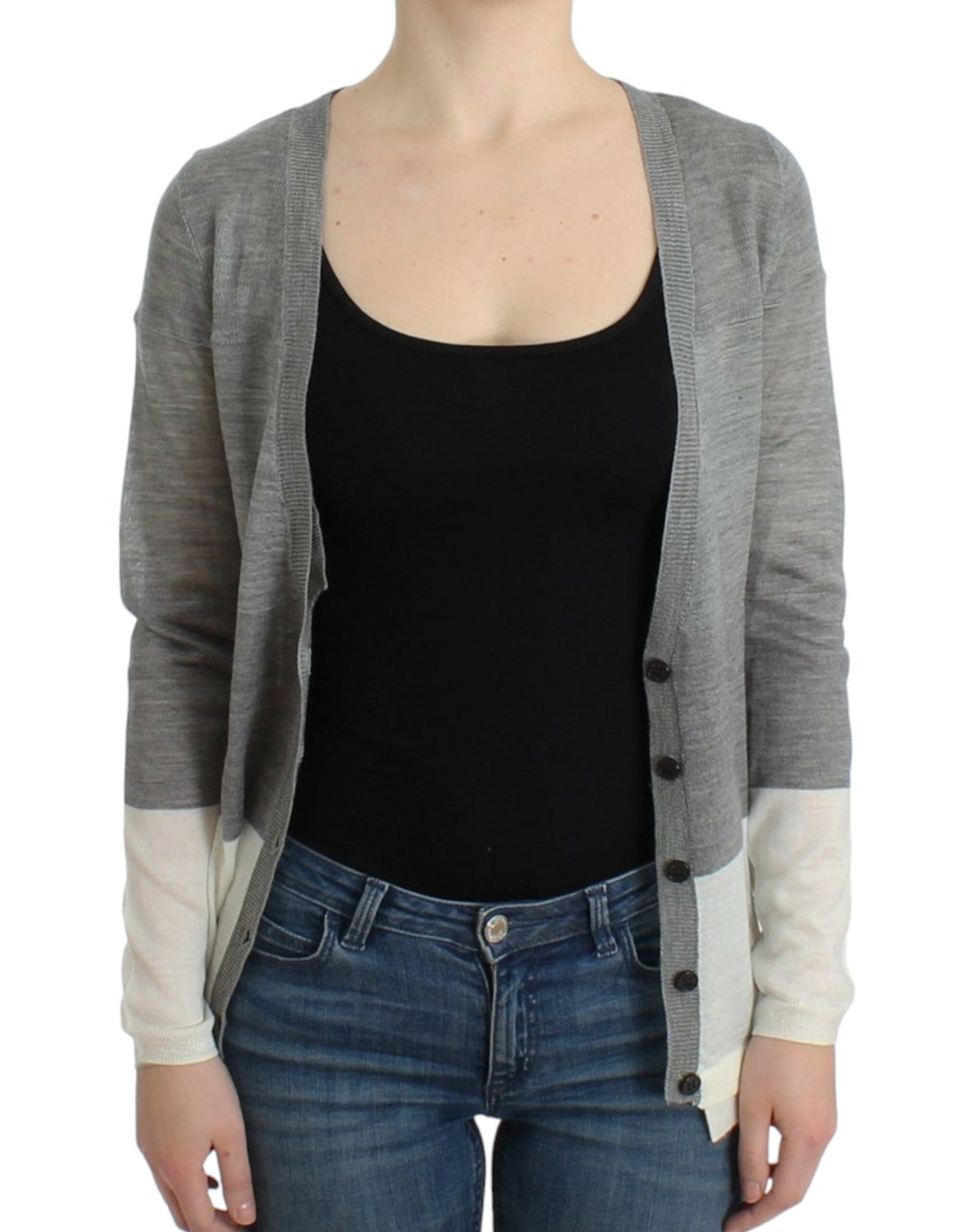 Gray lightweight cardigan