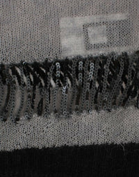 Thumbnail for Gray embellished asymmetric sweater