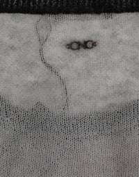 Thumbnail for Gray embellished asymmetric sweater