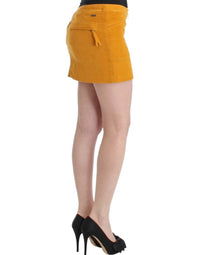 Thumbnail for Yellow corduroy mini skirt