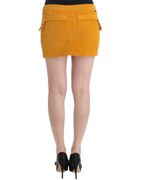 Thumbnail for Yellow corduroy mini skirt