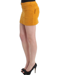 Thumbnail for Yellow corduroy mini skirt