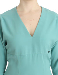 Thumbnail for Green 3/4 sleeved sheath dress