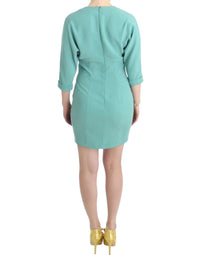 Thumbnail for Green 3/4 sleeved sheath dress