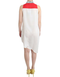 Thumbnail for White shirt assymetric hem dress