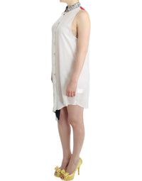 Thumbnail for White shirt assymetric hem dress