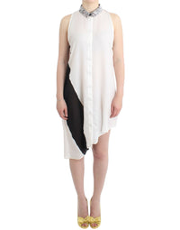 Thumbnail for White shirt assymetric hem dress