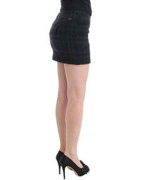 Thumbnail for Gray checkered mini skirt