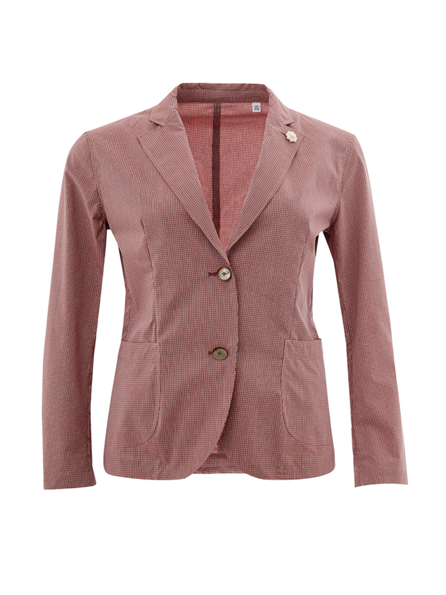 Elegant Pink Cotton Jacket