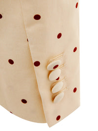 Thumbnail for Chic Cream Cotton Tailored Jacket