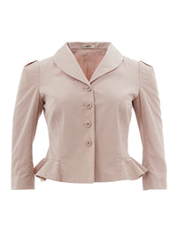 Thumbnail for Elegant Light Pink Ruffle Jacket