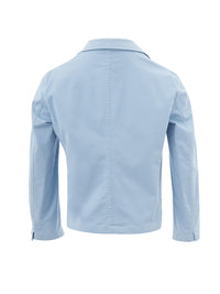 Thumbnail for Light Blue Two Bottons Cotton Jacket