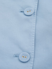 Thumbnail for Light Blue Two Bottons Cotton Jacket