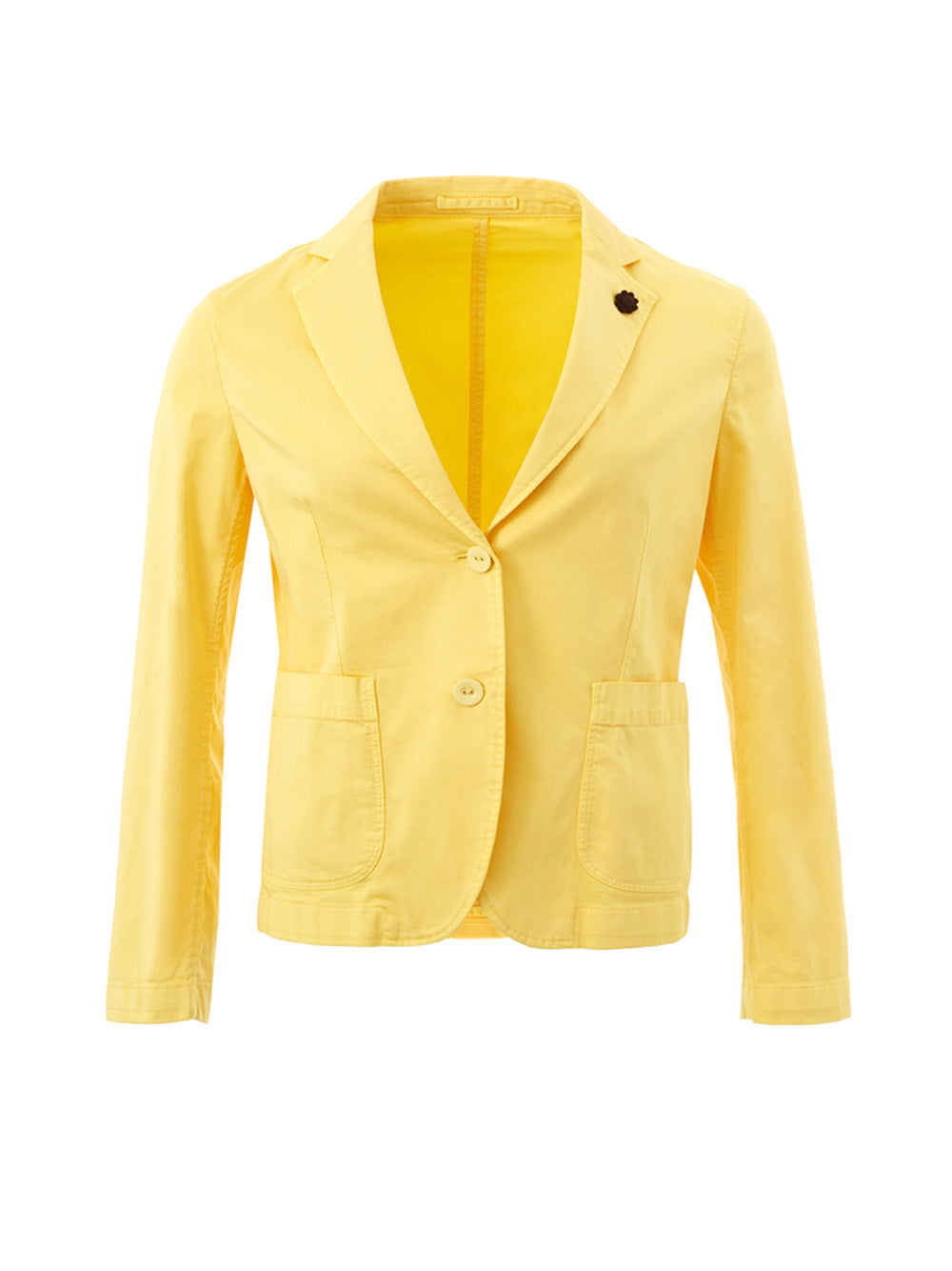 Elegant Yellow Cotton Jacket – Timeless Style