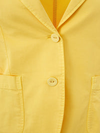 Thumbnail for Elegant Yellow Cotton Jacket – Timeless Style