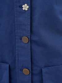 Thumbnail for Elegant Blue Linen Jacket Shirt