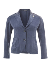 Thumbnail for Elegant Blue Viscose Jacket