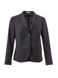 Thumbnail for Chic Grey Wool Jacket - Timeless Elegance