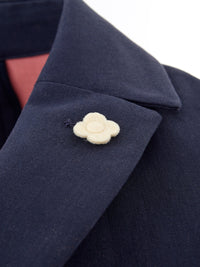 Thumbnail for Elegant Blue Cotton Trench Jacket