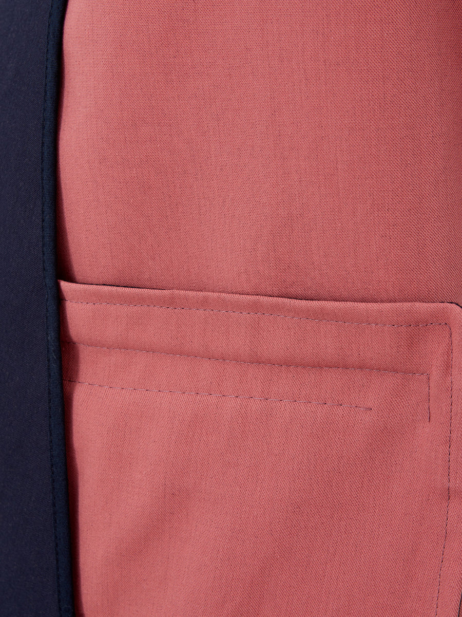 Elegant Blue Cotton Trench Jacket