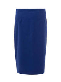 Thumbnail for Elegant Blue Wool Pencil Skirt