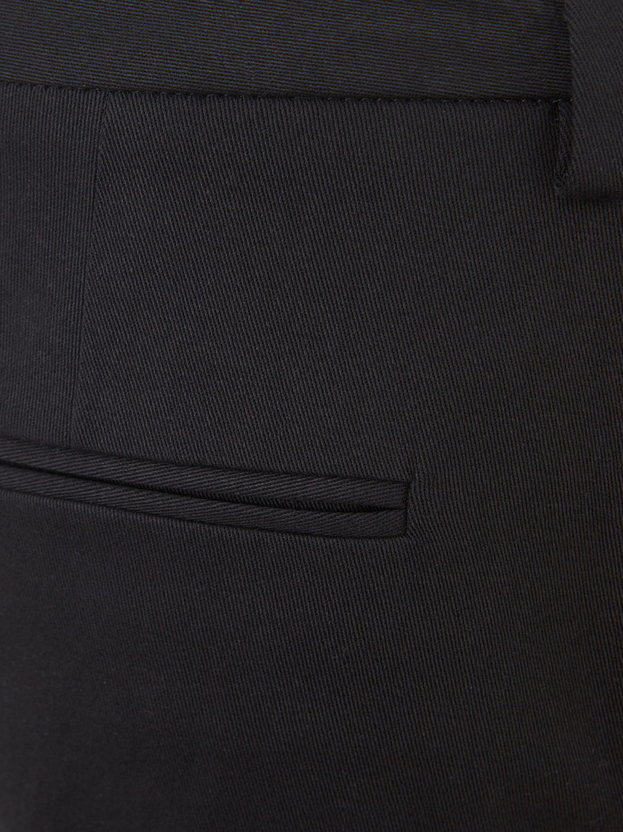 Elegant Black Cotton Chino Trousers