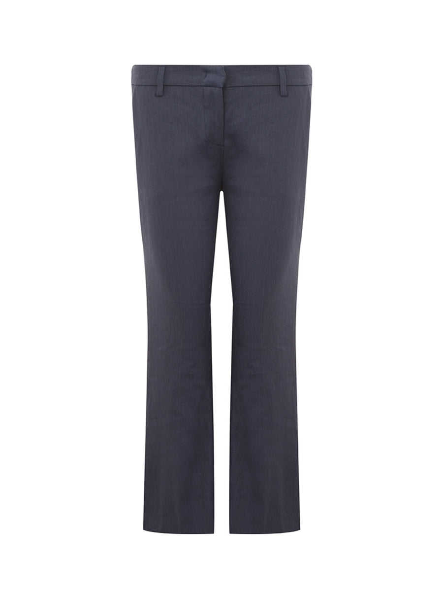 Chic Linen Blue Chino Trousers – Timeless Elegance