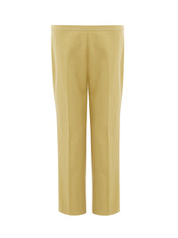 Thumbnail for Chic Yellow Cotton Chino Trousers