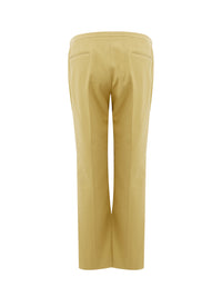 Thumbnail for Chic Yellow Cotton Chino Trousers