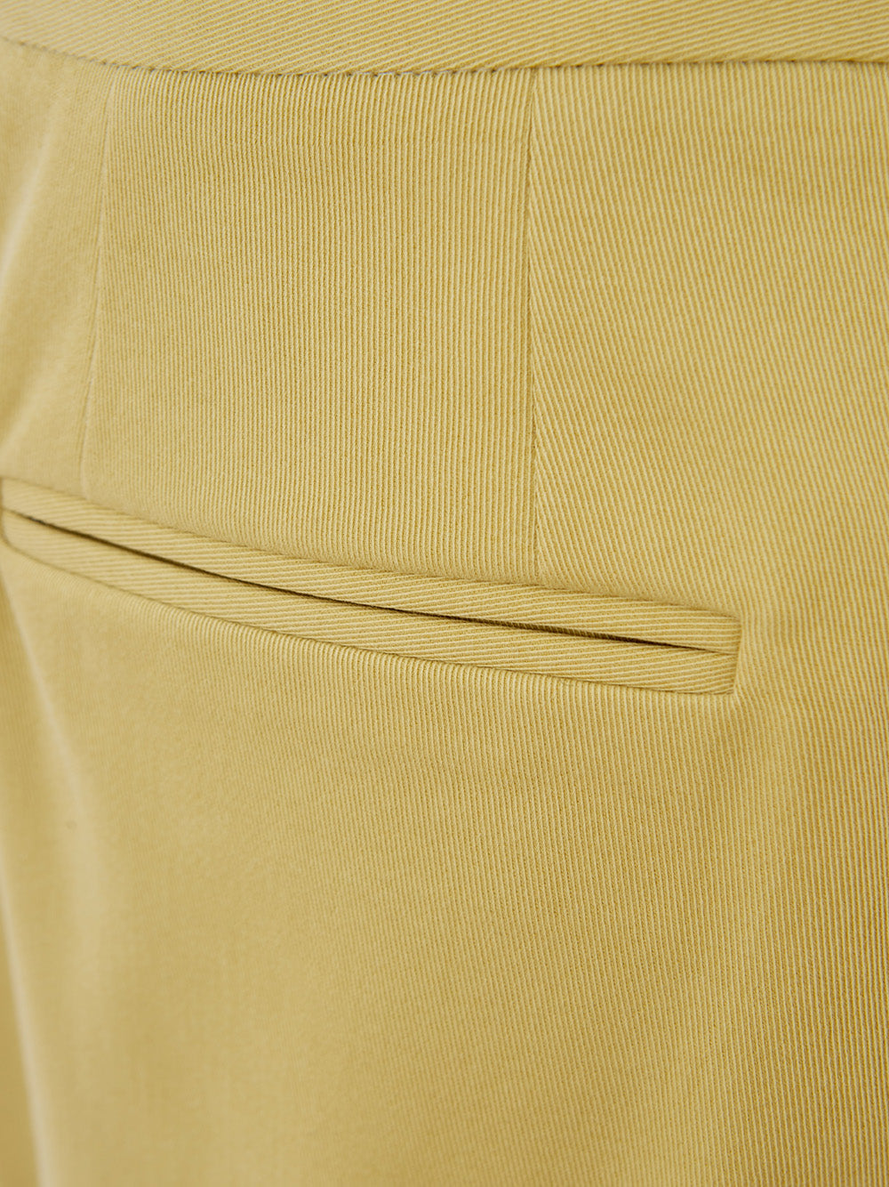 Chic Yellow Cotton Chino Trousers