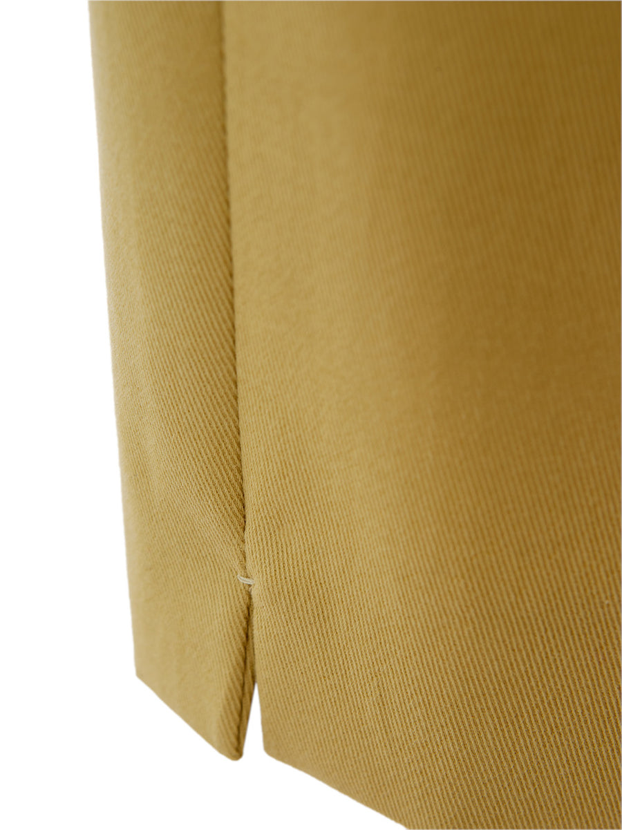 Chic Yellow Cotton Chino Trousers