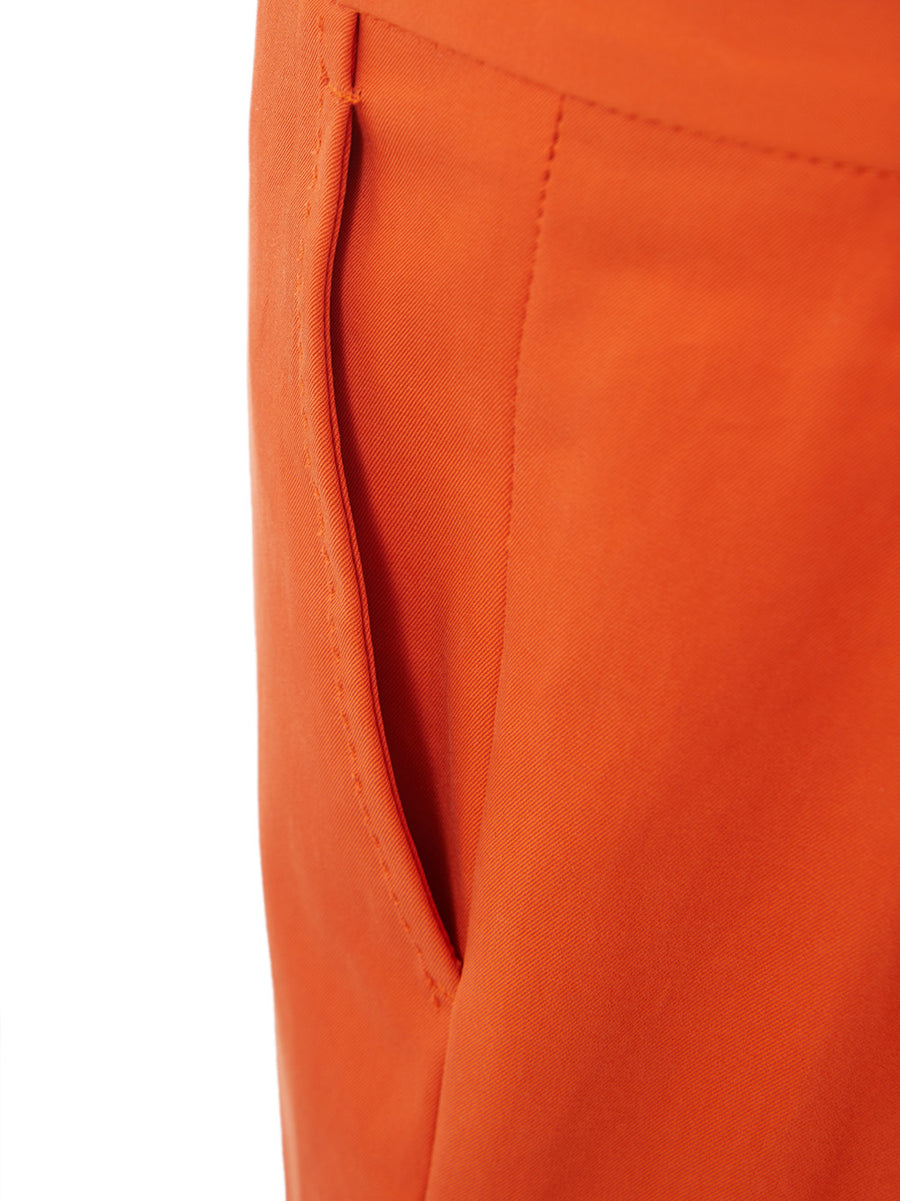 Elegant Orange Cotton Chinos