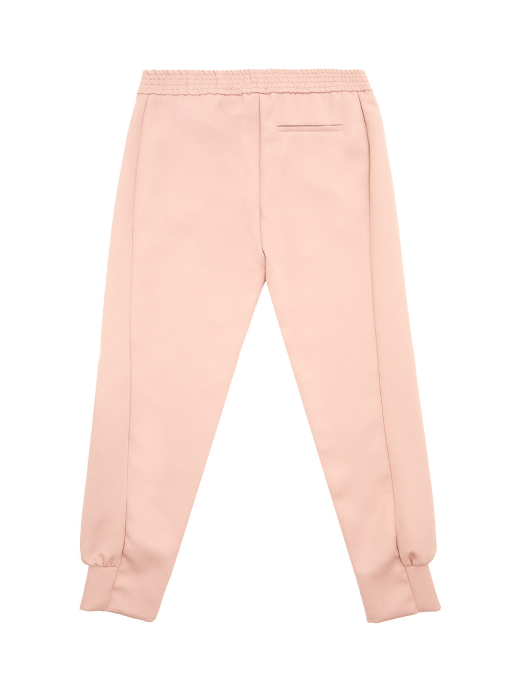 Elegant Pink Elastic Band Trousers