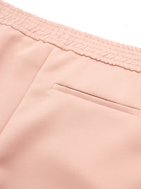 Thumbnail for Elegant Pink Elastic Band Trousers